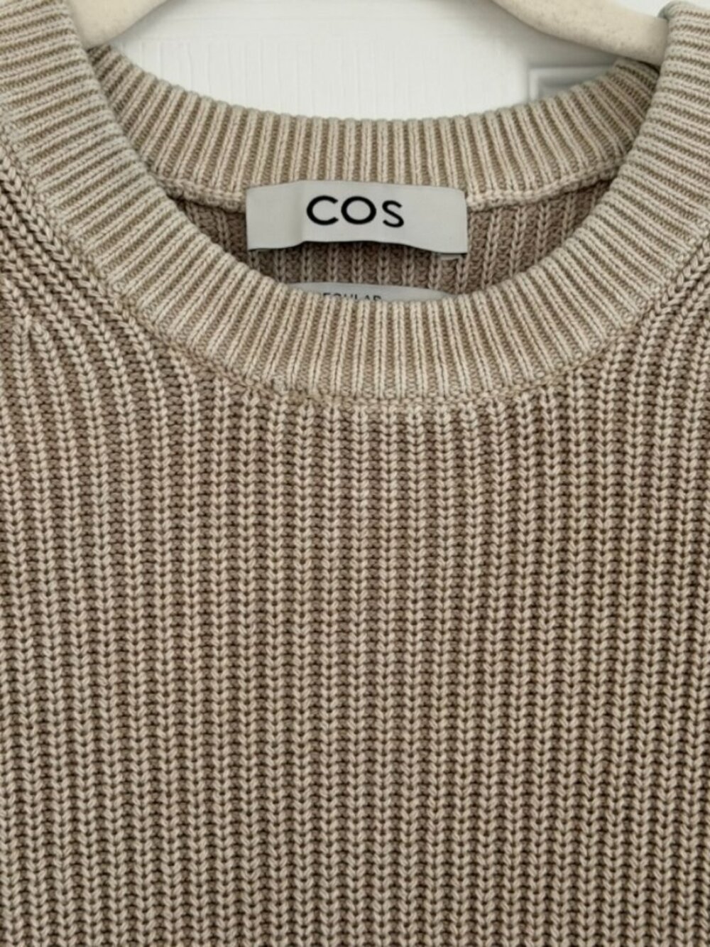 Men's COS Taupe Cotton Sweater